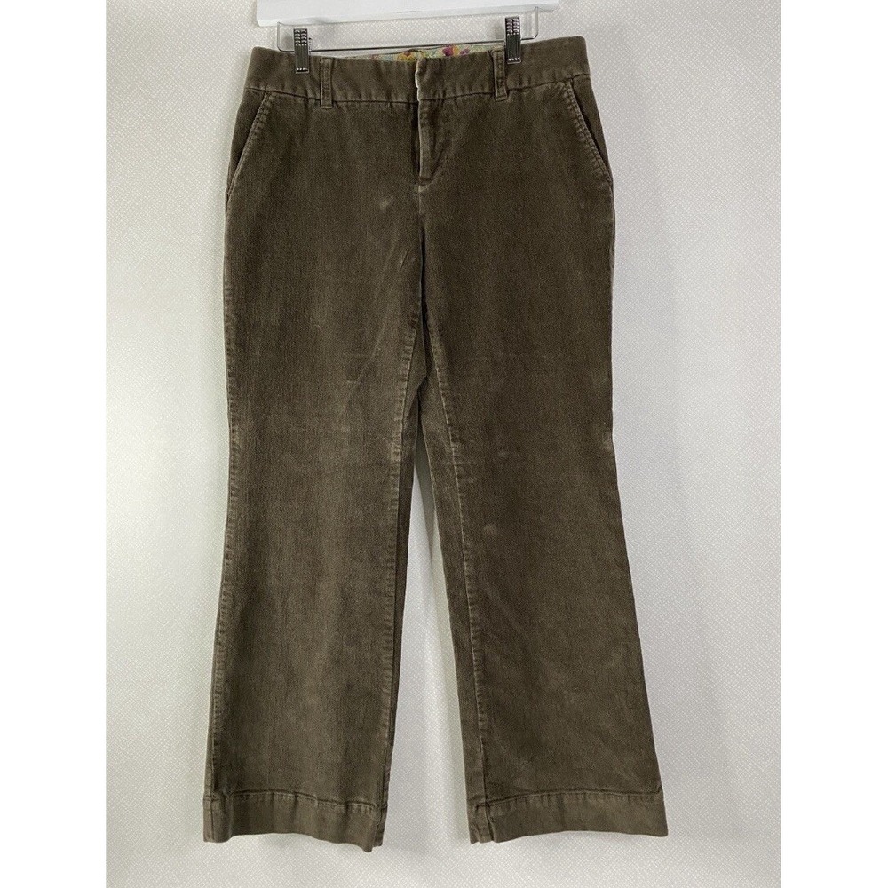 IZOD Corduroy Pants Women's Sz 10 Petite Brown Dress Casual Trousers Vintage GUC